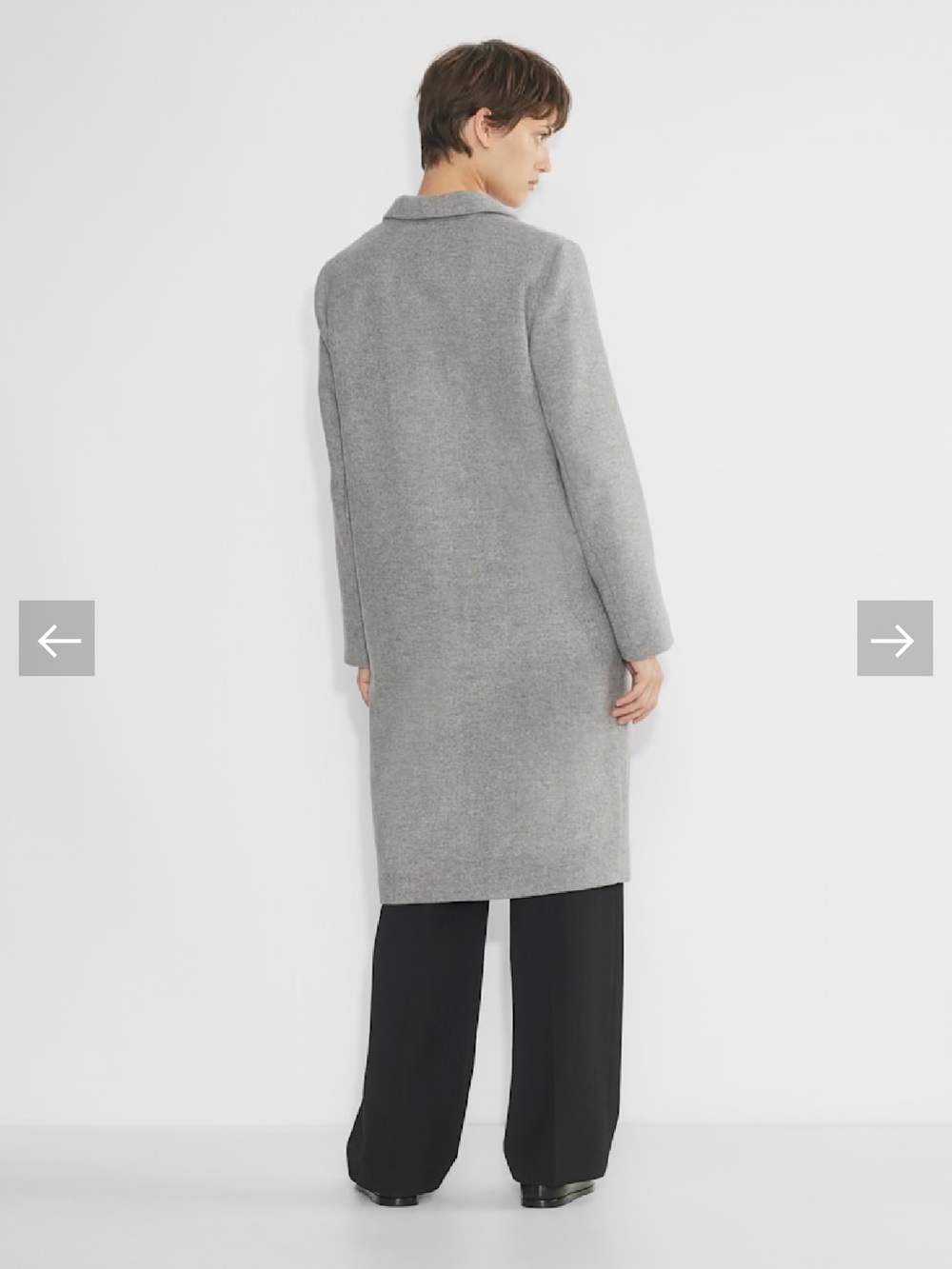 Aritzia Babaton The Stedman Coat Size S Virgin Wool in Light Heather Grey - Picture 4 of 10
